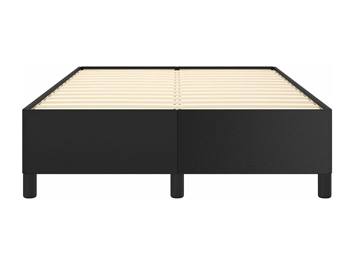 Estructura de cama cuero sintético negro 120x190 cm