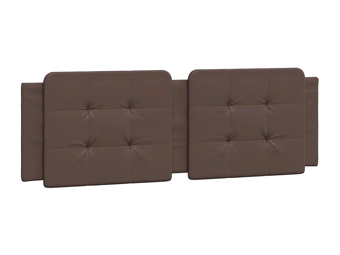 Estructura de cama con luces LED cuero PE marrón 160x200 cm