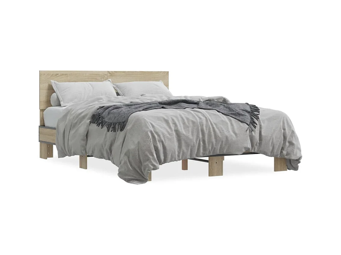 Estrutura de cama 120x190 cm derivados madeira/metal