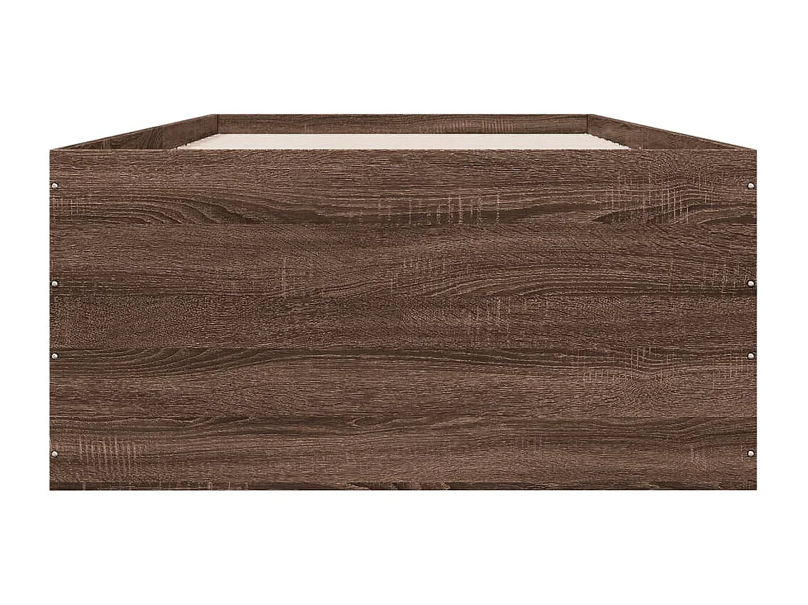 Estructura de cama madera de ingeniería roble marrón 90x200 cm