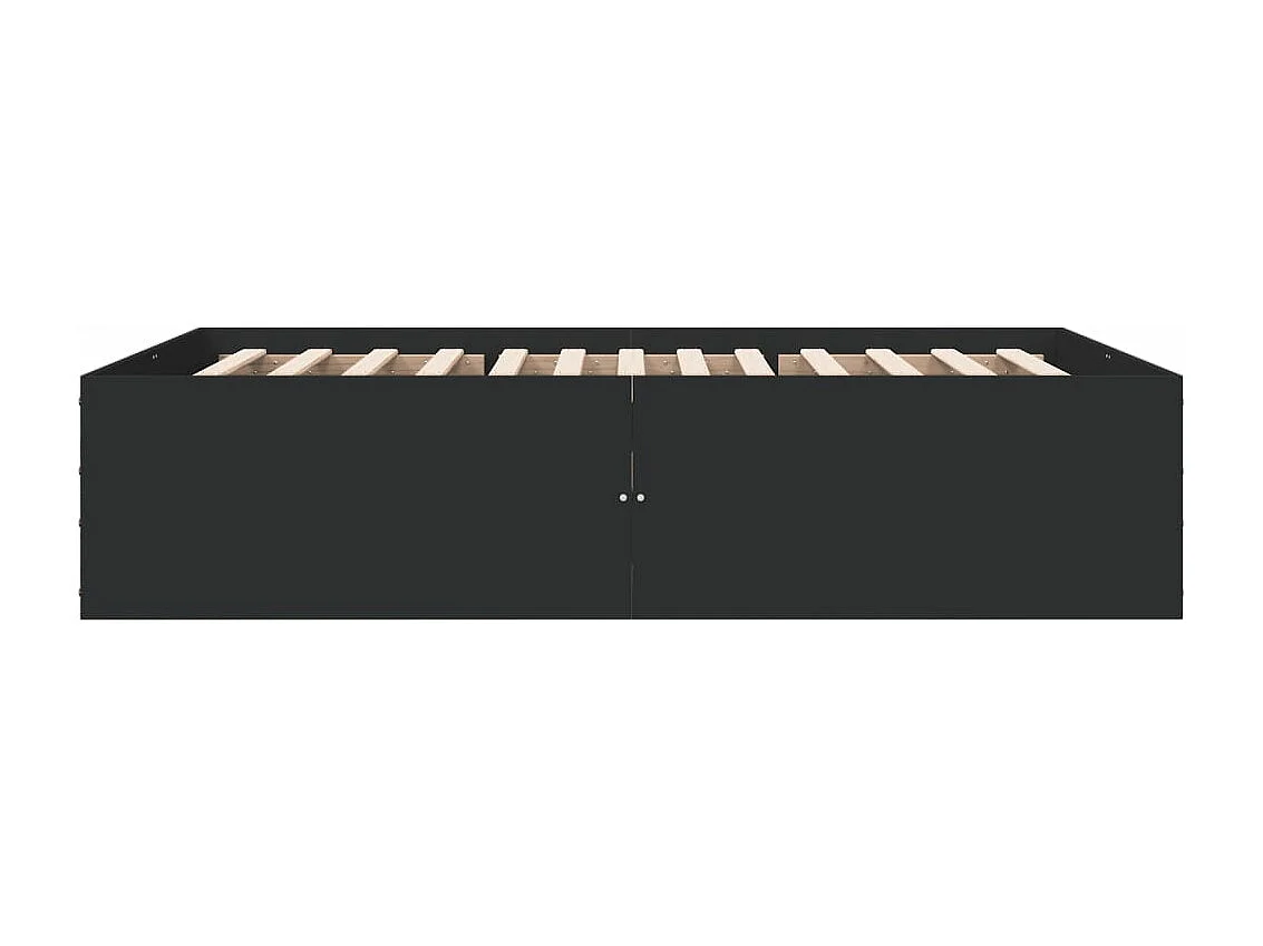 Estructura de cama madera de ingeniería negra 140x190 cm