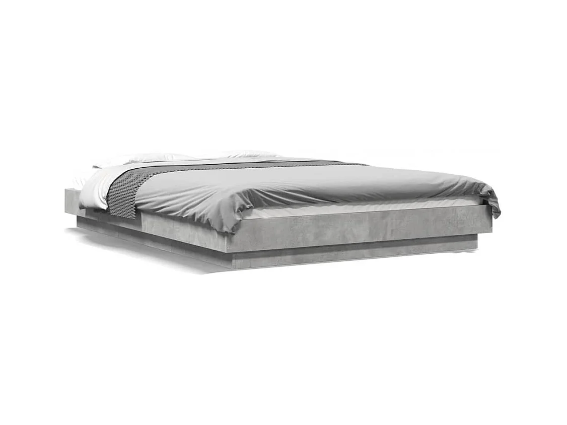 Estrutura de cama 120x190 cm derivados de madeira cinza cimento