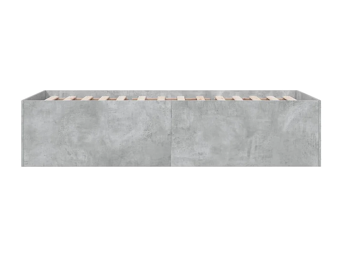 Estructura de cama madera de ingeniería gris hormigón 100x200cm