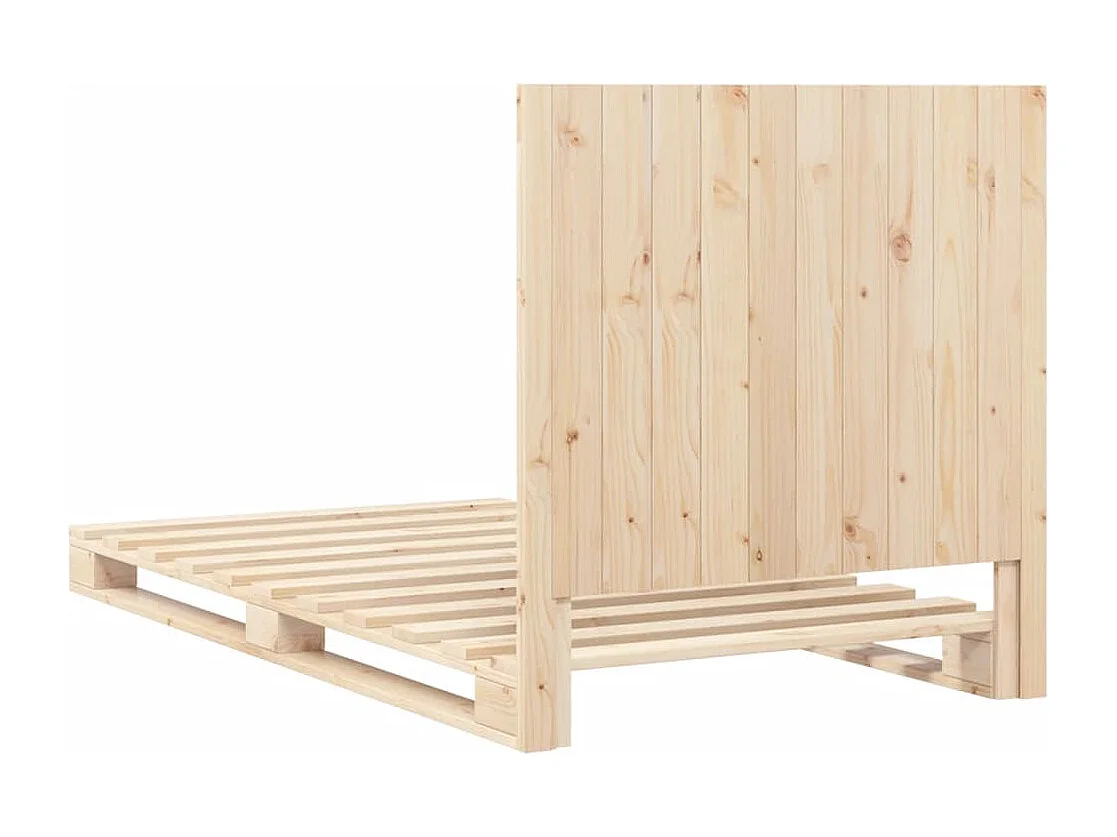 Estructura de cama con cabecero madera maciza pino 100x200 cm