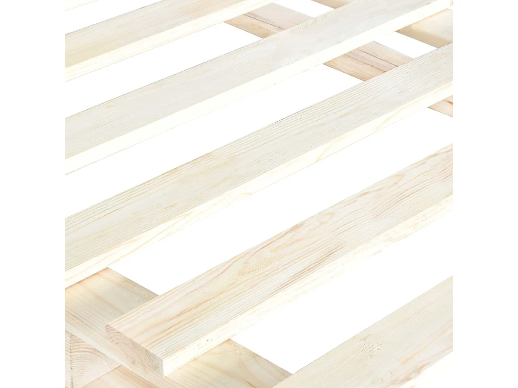 Estructura de cama con cabecero madera maciza pino 100x200 cm