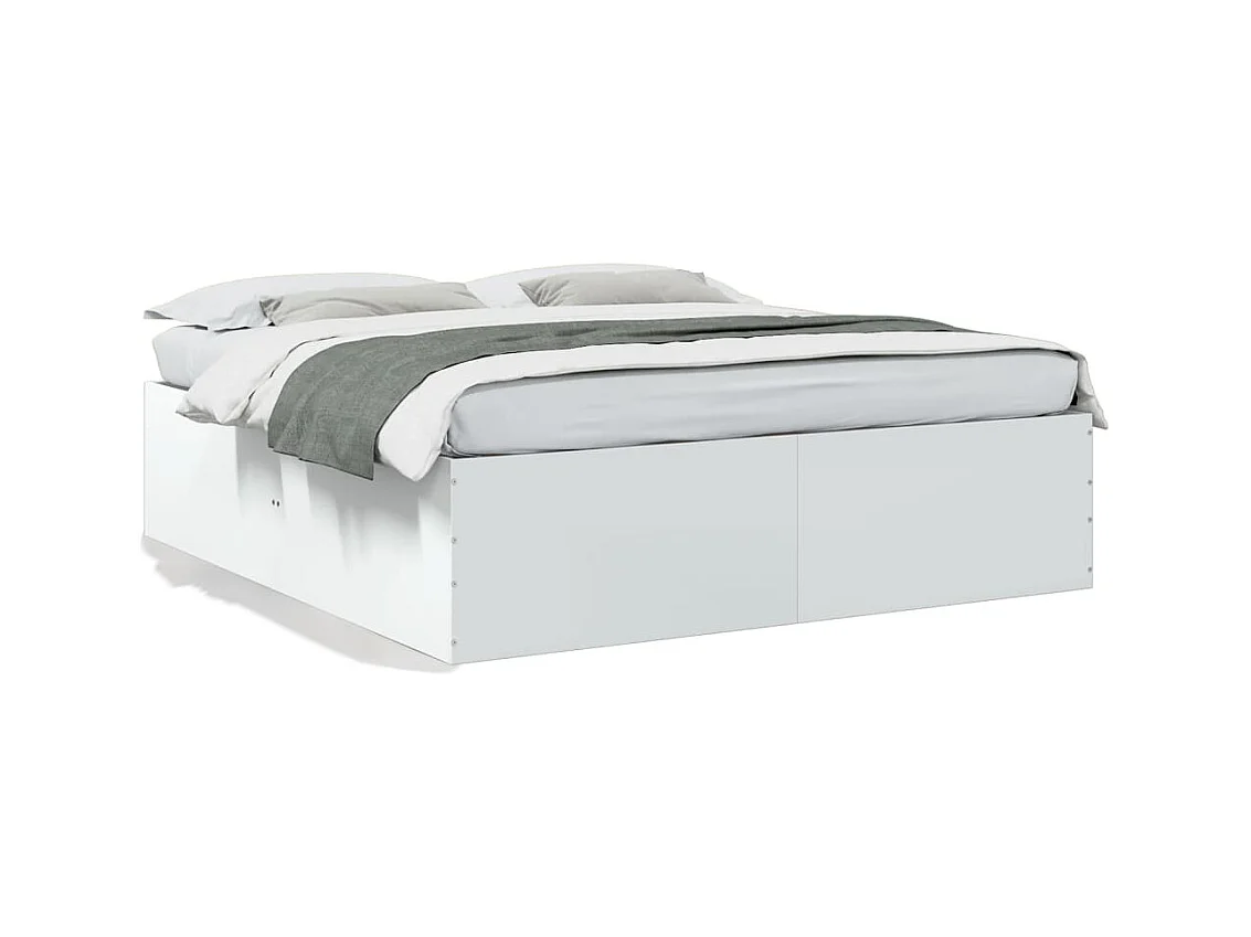 Estrutura de cama 200x200 cm derivados de madeira branco