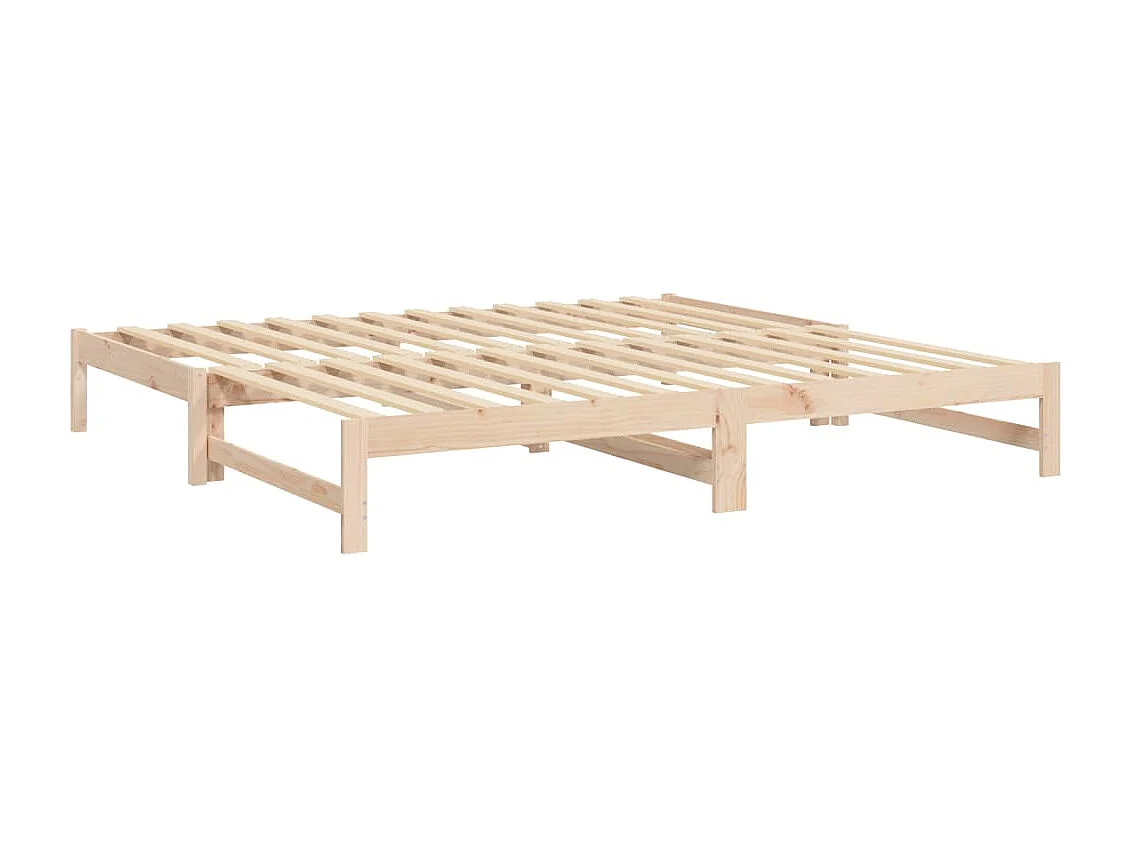 Sofá cama extraíble madera maciza de pino 2x(90x200) cm