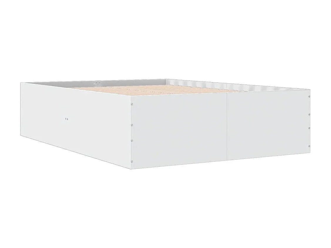 Estructura de cama madera de ingeniería blanca 140x200 cm