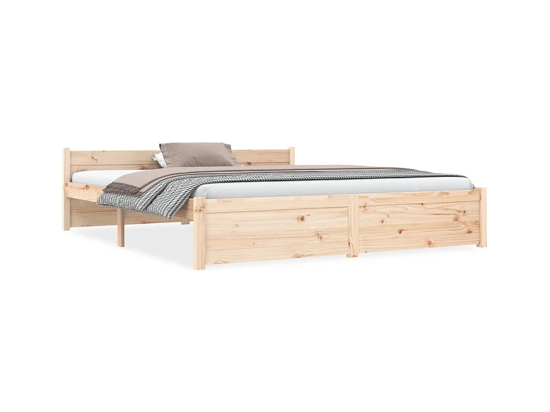 Estrutura de cama king 150x200 cm madeira maciça