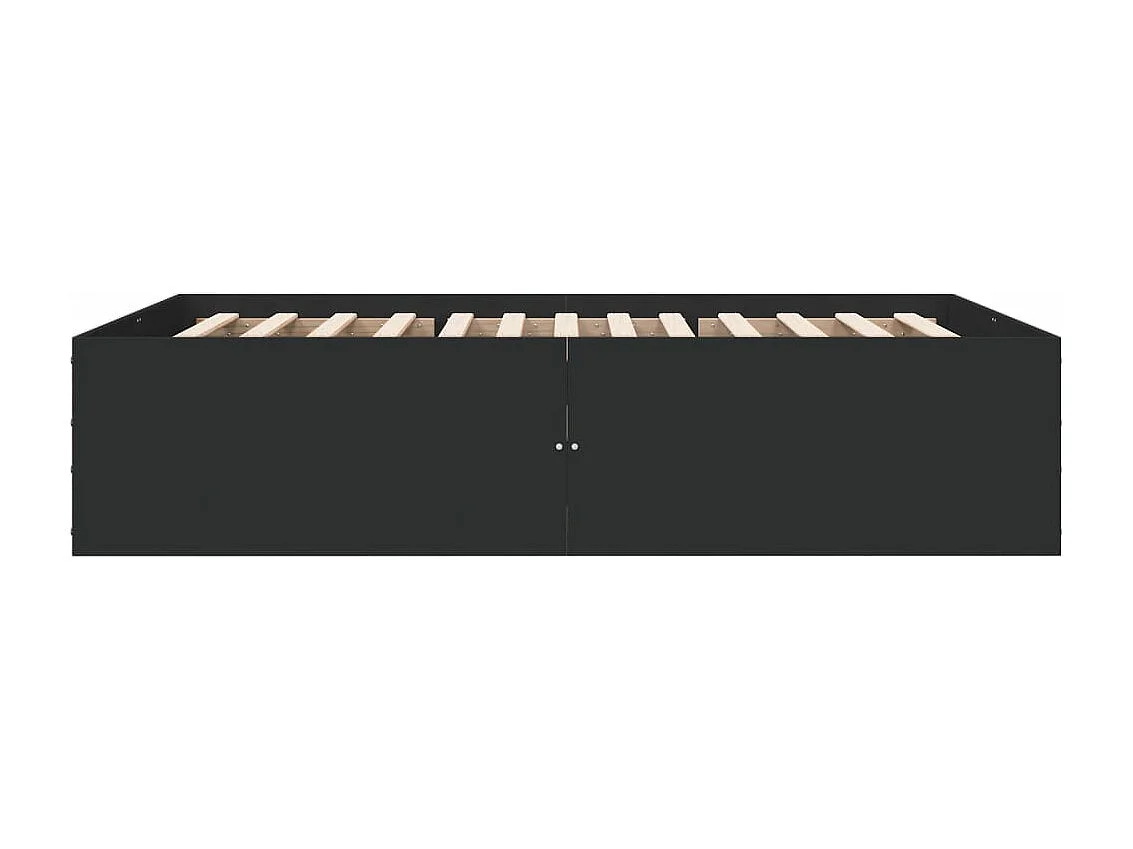 Estructura de cama madera de ingeniería negra 120x200 cm