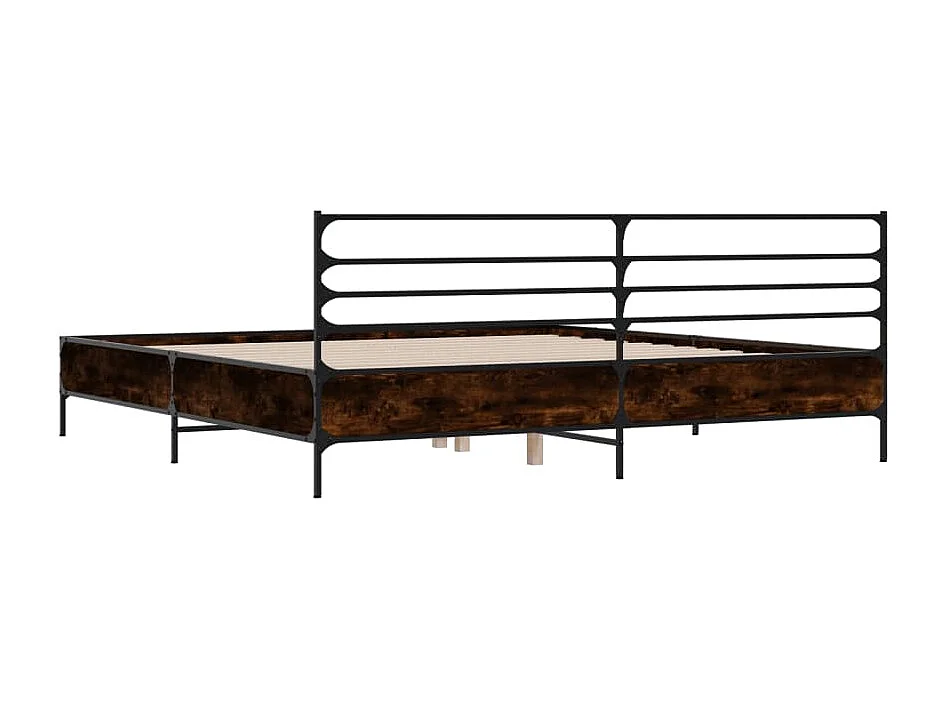 Estrutura de cama 140x200cm derivados madeira/metal