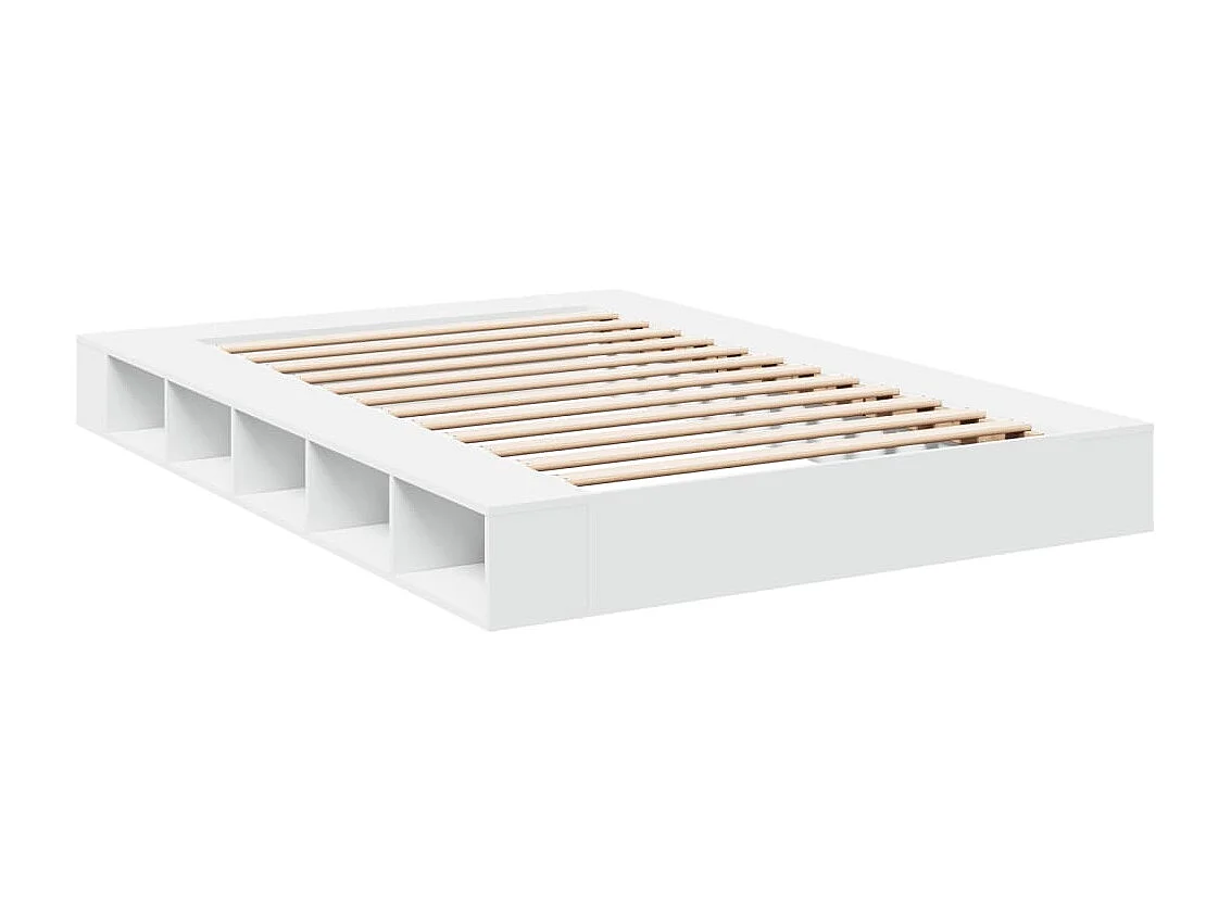 Estructura de cama madera de ingeniería blanca 140x200 cm