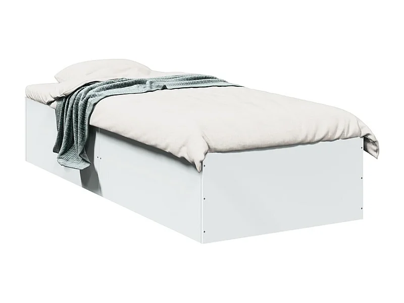 Estructura de cama madera de ingeniería blanca 90x190 cm