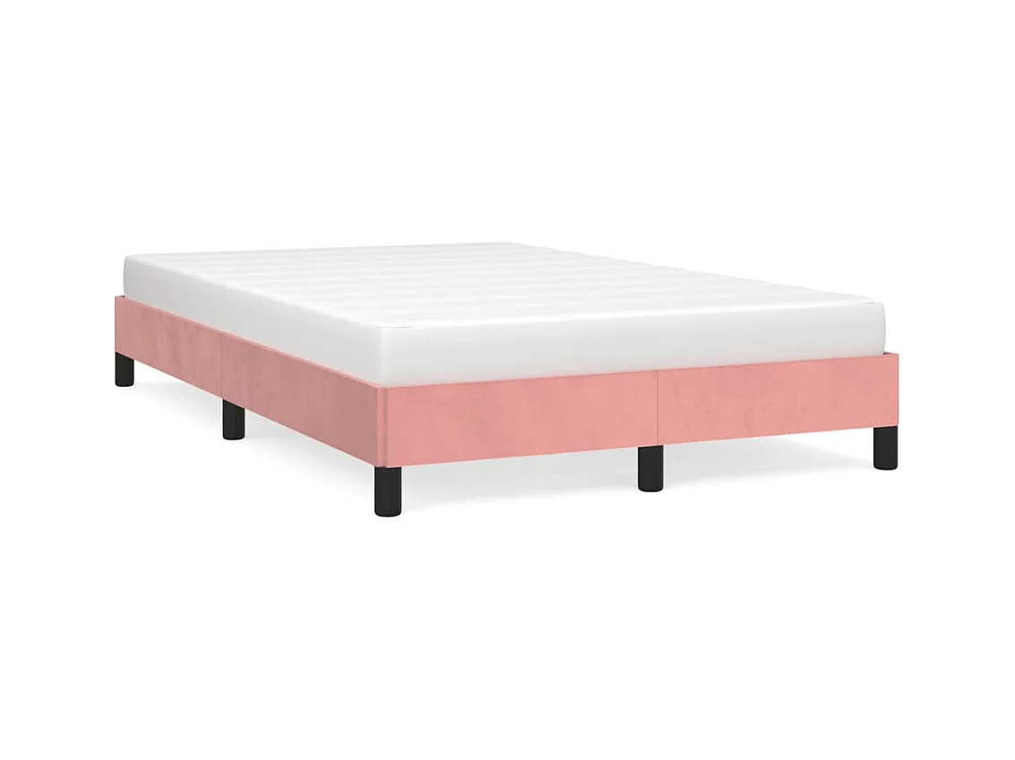 Cadre de lit rose 120x190 cm velours