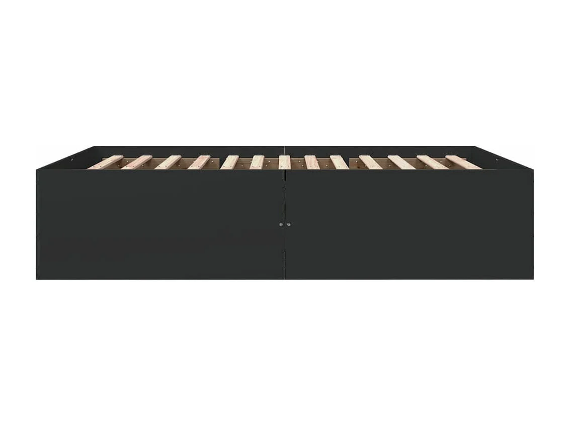 Estructura de cama madera de ingeniería negra 150x200 cm