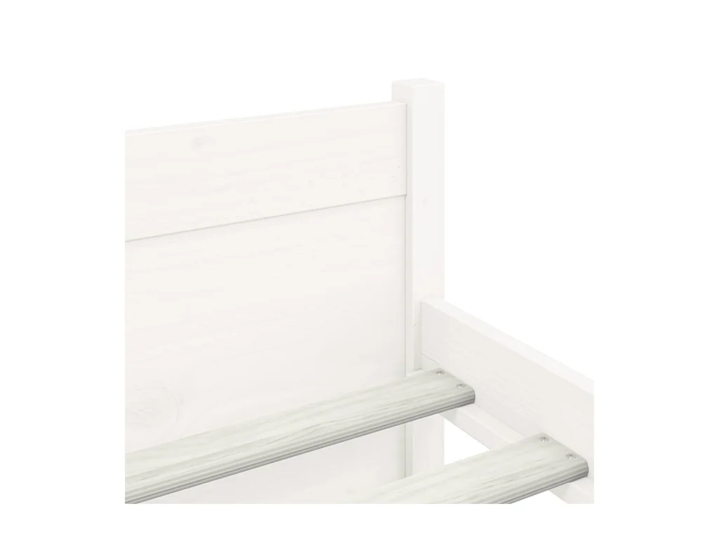 Cadre de lit Blanc Bois massif 180x200 cm Super King