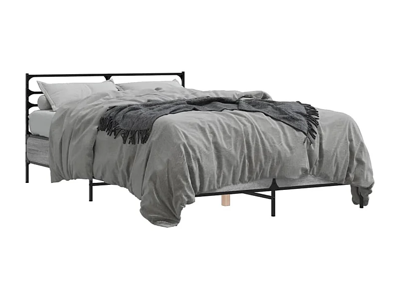 Estrutura de cama 135x190 cm derivados de madeira/metal