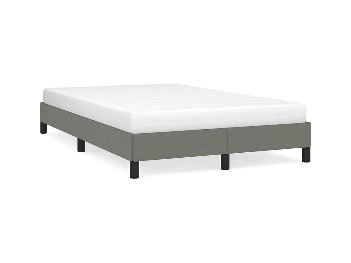 Cadre de lit gris foncé 120x190 cm tissu