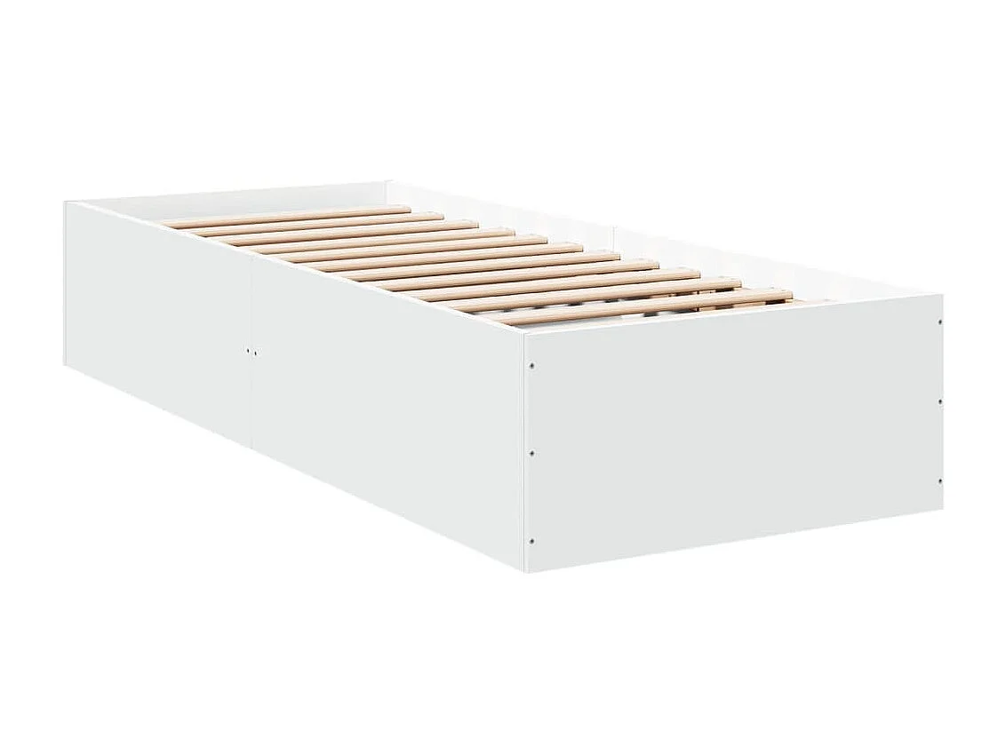 Estrutura de cama 90x200 cm derivados de madeira branco