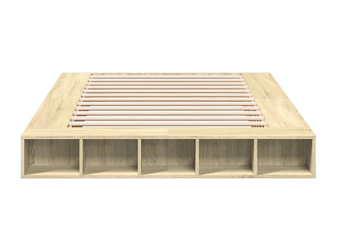 Estructura de cama madera de ingeniería roble Sonoma 160x200 cm