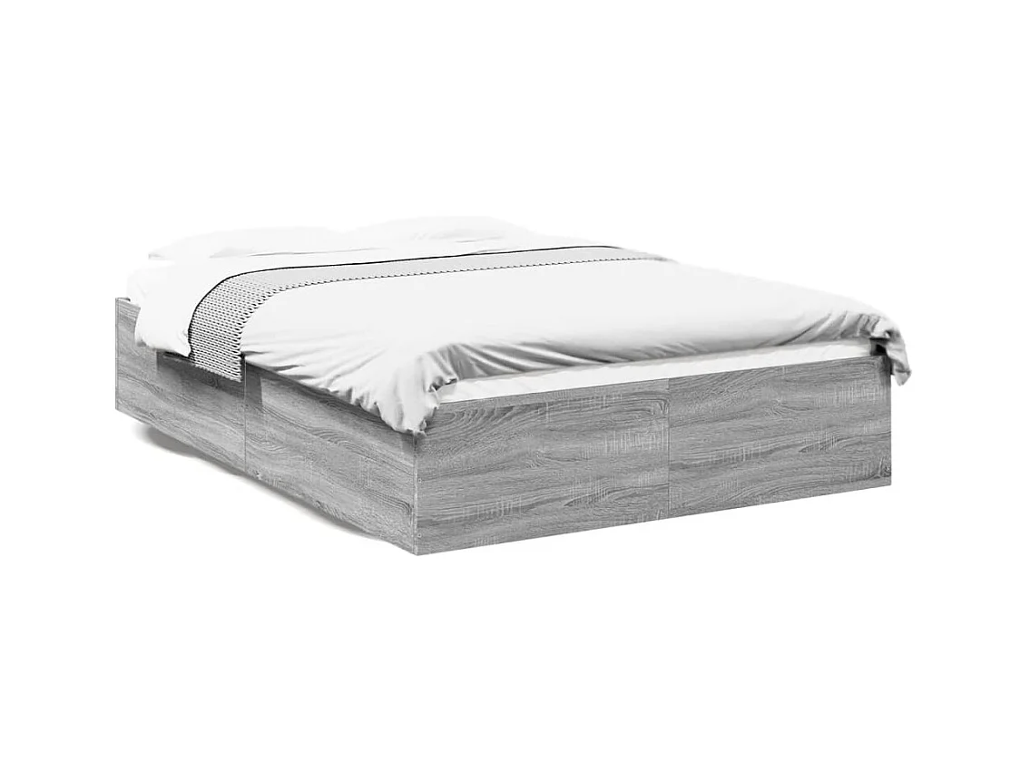 Cadre de lit sonoma gris 120x190 cm bois d'ingénierie