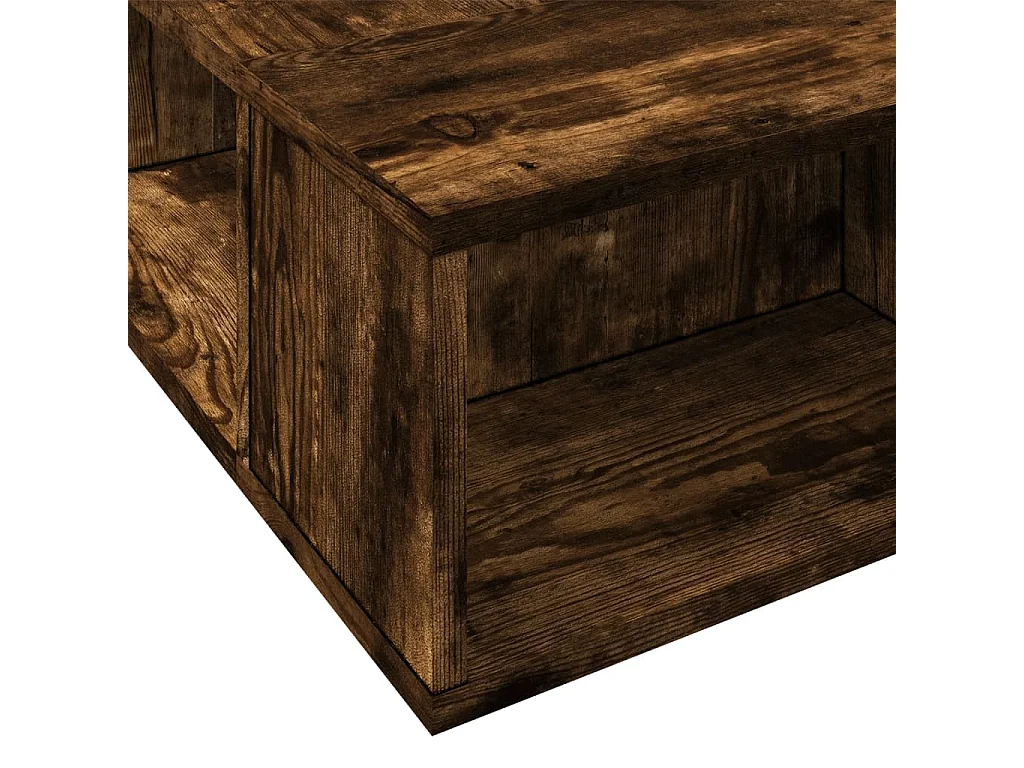 Cadre de lit chêne fumé 90x190 cm bois d'ingénierie