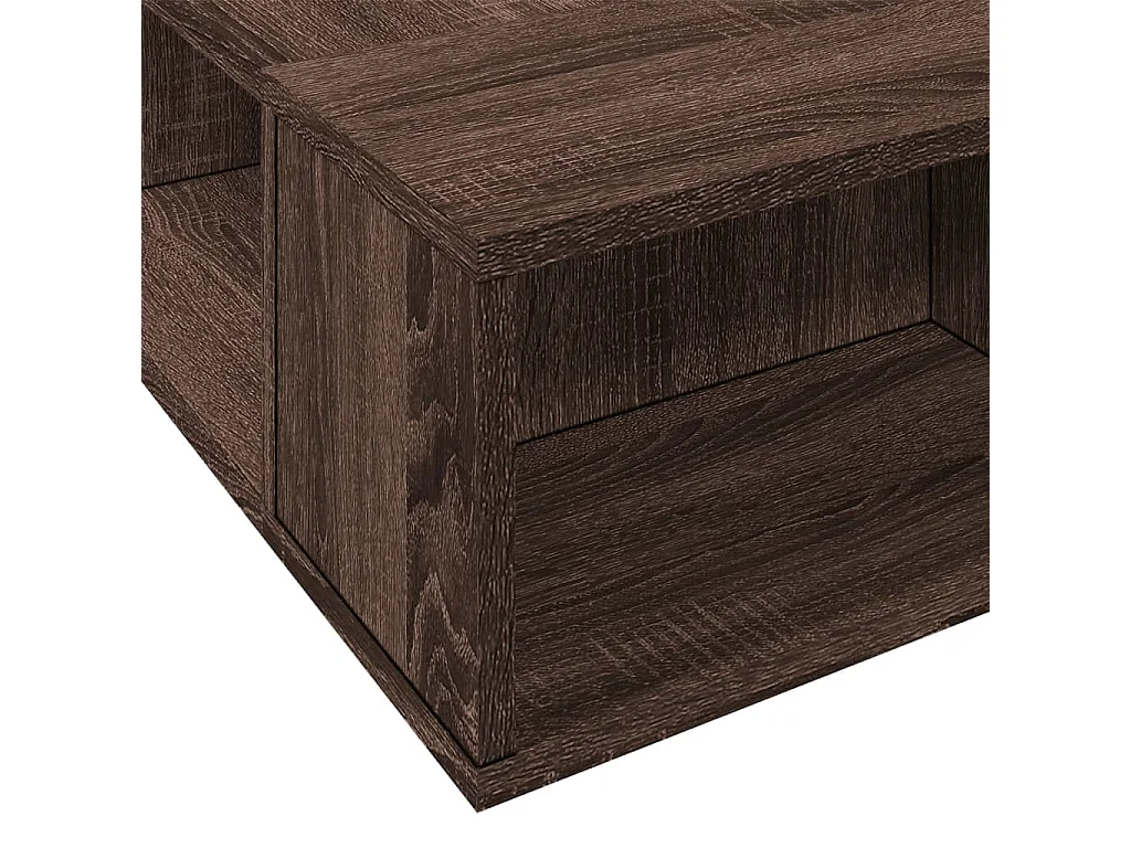 Estrutura de cama 90x200 cm derivados madeira carvalho castanho