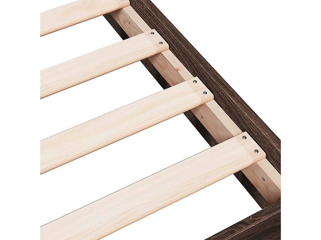 Cadre de lit chêne marron 100x200 cm bois d'ingénierie