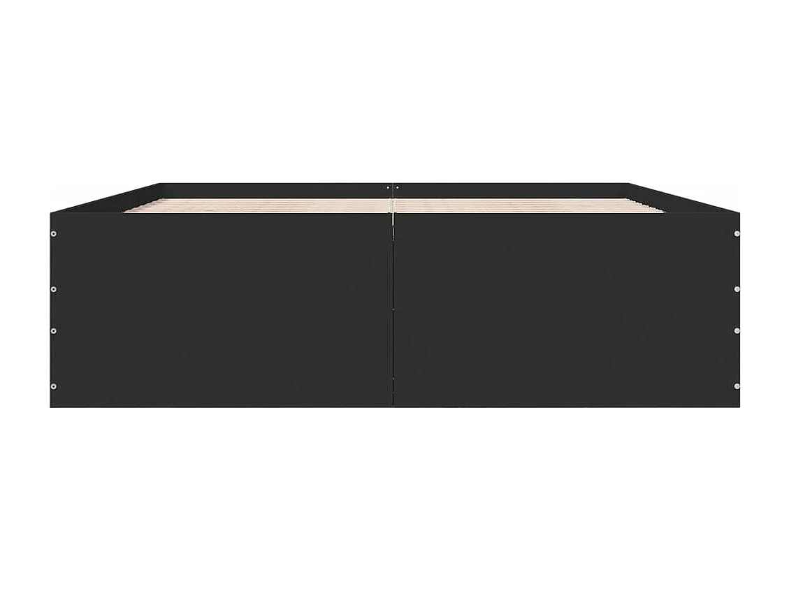 Estrutura de cama 160x200 cm derivados de madeira preto