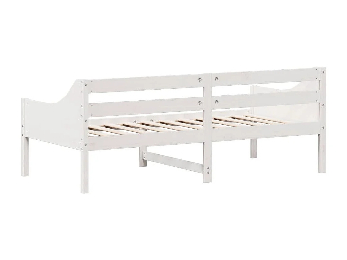 Sofá cama madera maciza de pino blanco 75x190 cm