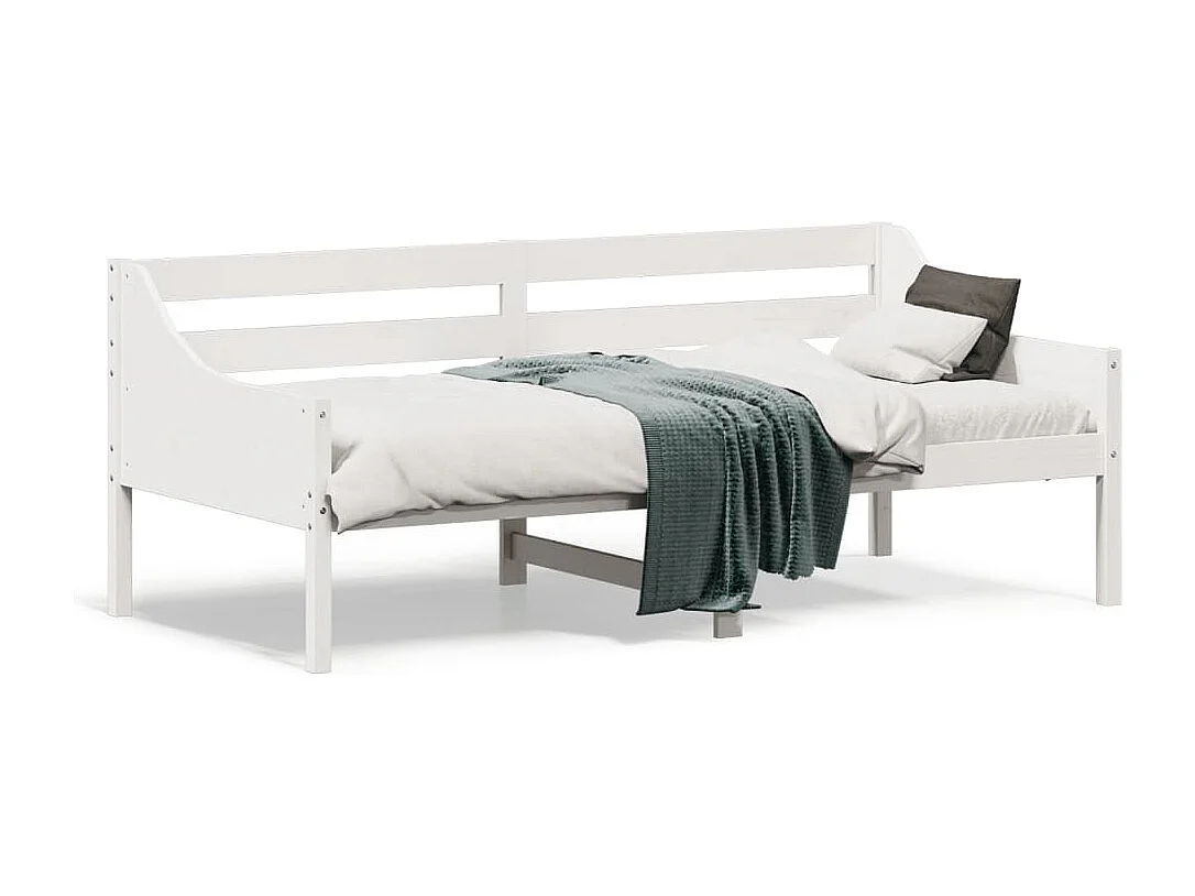 Sofá cama madera maciza de pino blanco 90x190 cm