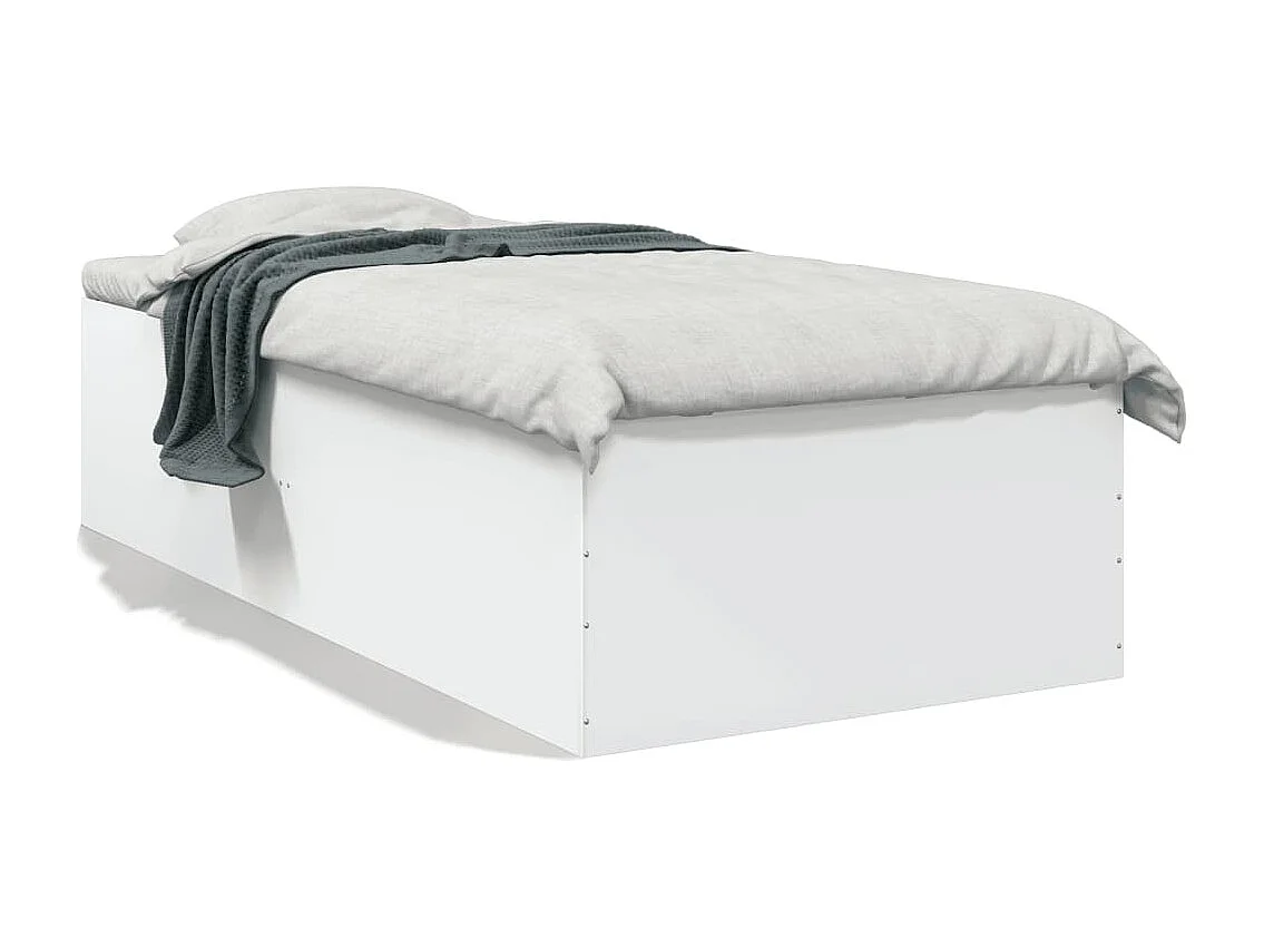 Estrutura de cama 75x190 cm derivados de madeira branco