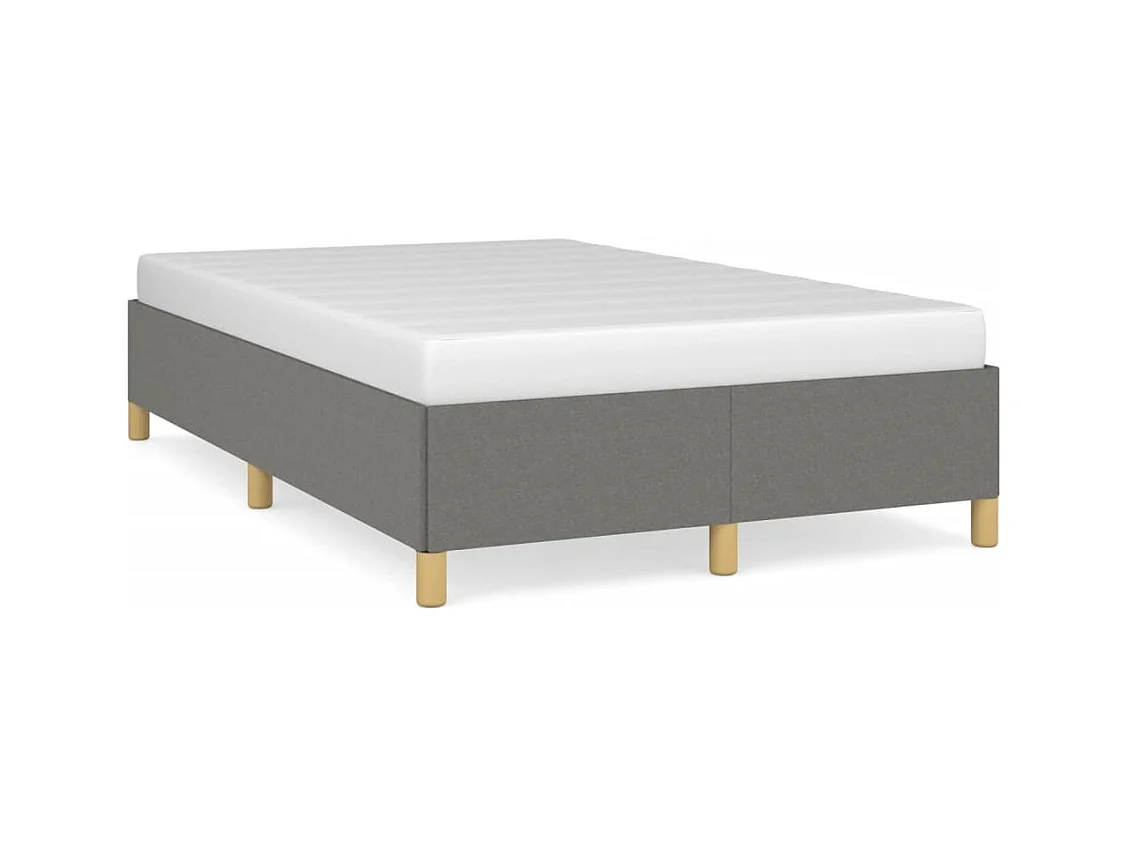 Cadre de lit gris foncé 120x190 cm tissu