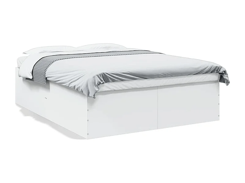 Estructura de cama madera de ingeniería blanca 150x200 cm