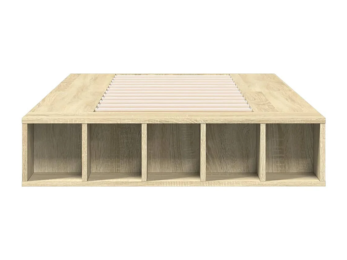 Cadre de lit chêne sonoma 100x200 cm bois d'ingénierie