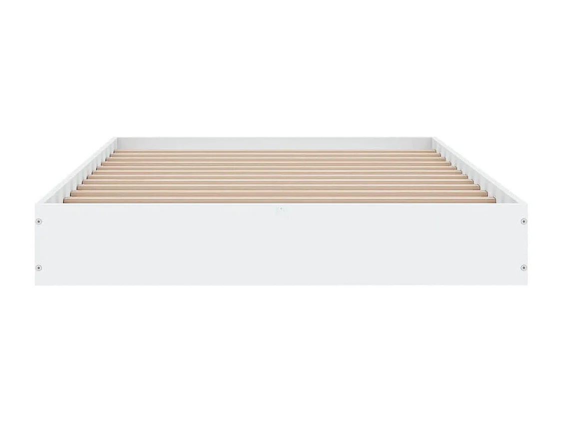 Cadre de lit blanc 90x190 cm bois d'ingénierie