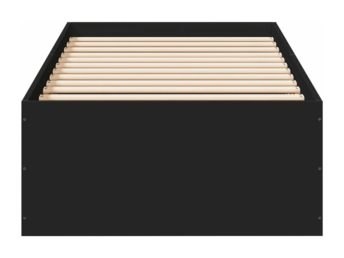 Estrutura de cama 90x200 cm derivados de madeira preto