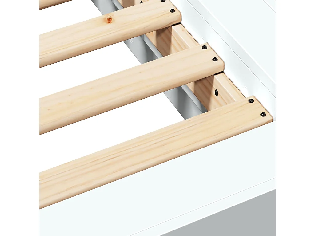 Estructura de cama madera de ingeniería blanca 200x200 cm