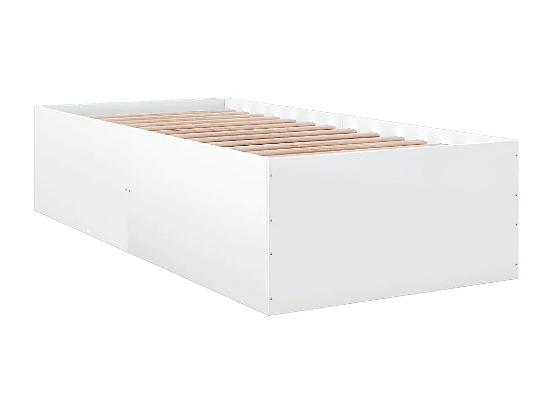 Cadre de lit blanc 100x200 cm bois d'ingénierie