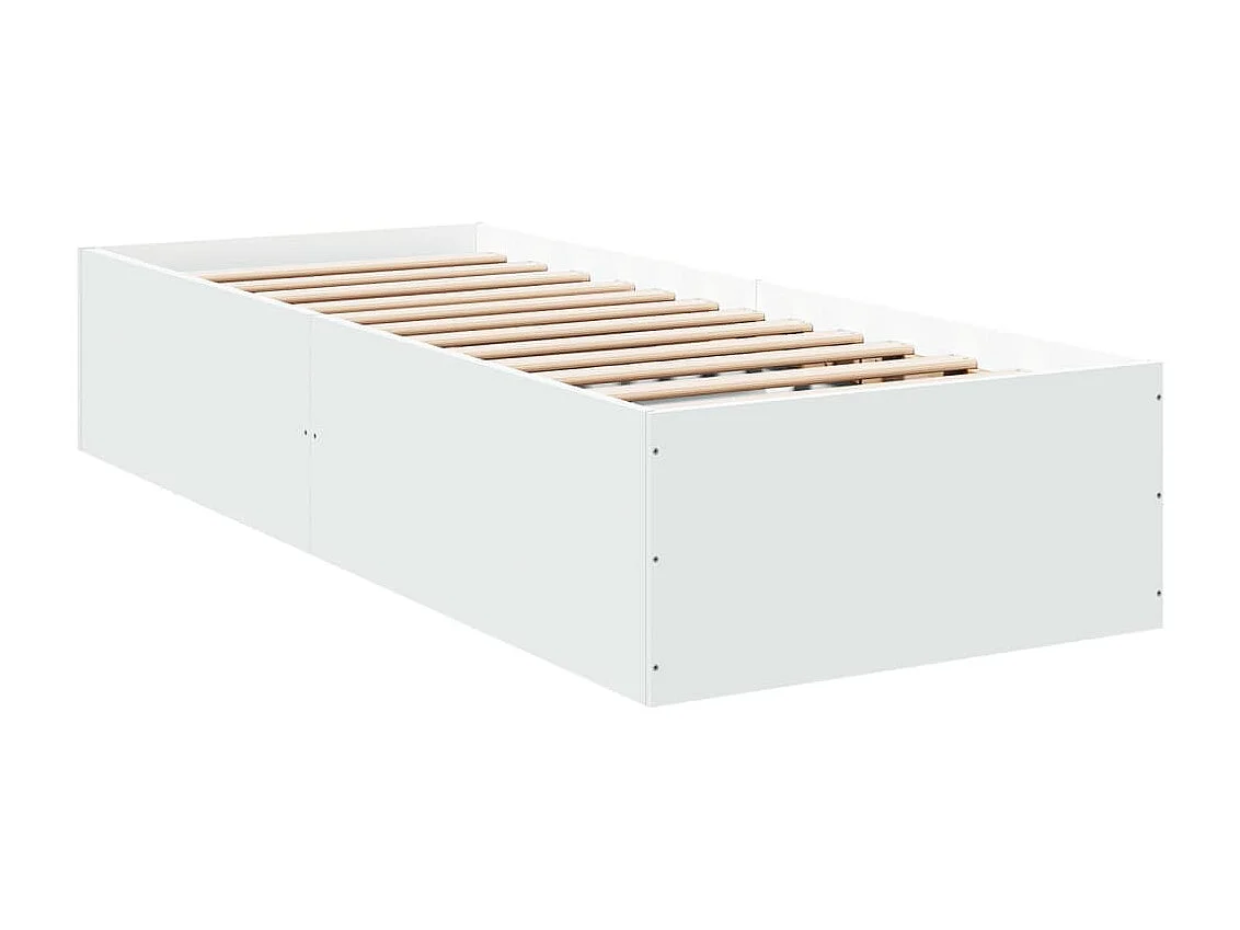 Estructura de cama madera de ingeniería blanca 100x200 cm