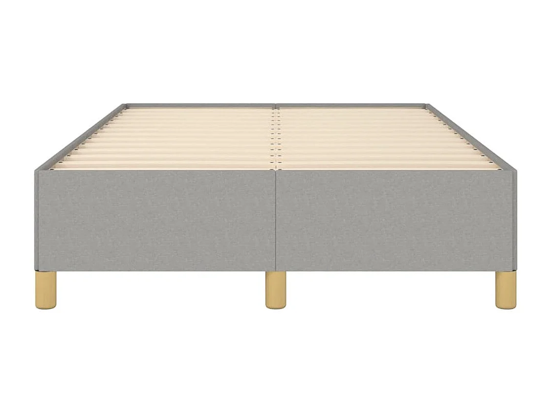 Cadre de lit gris clair 120x190 cm tissu