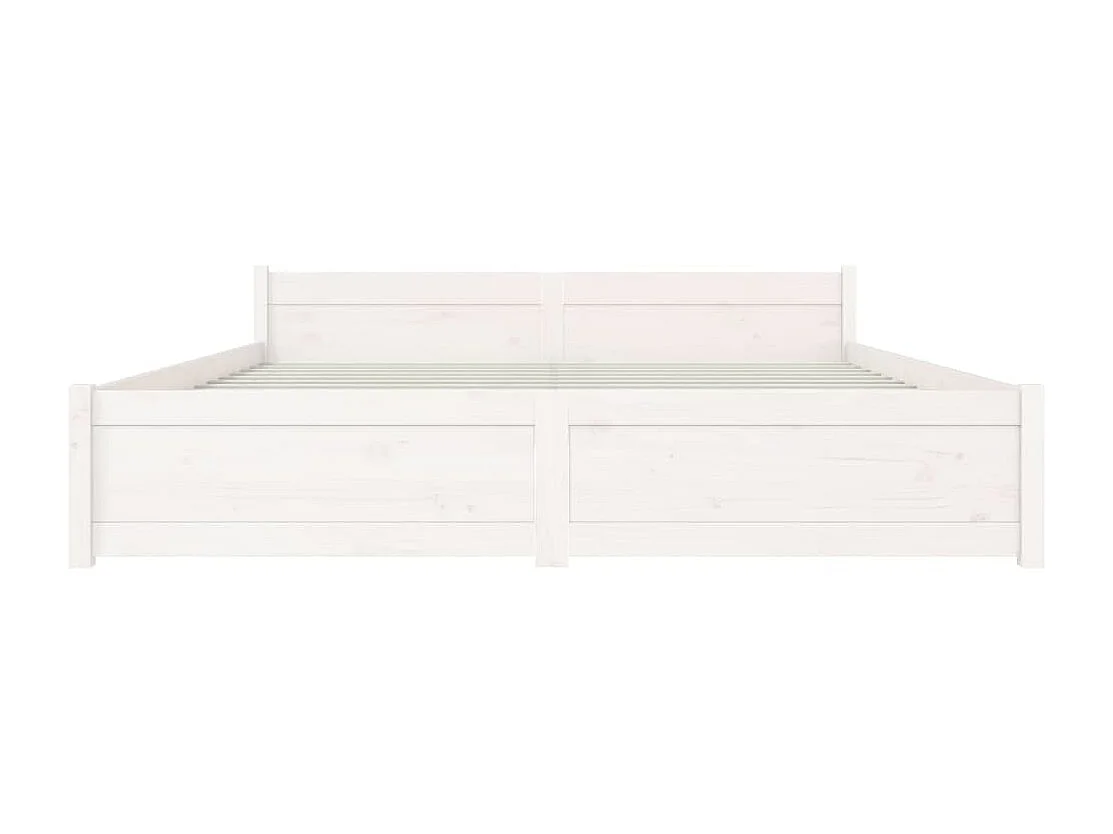 Cadre de lit Blanc Bois massif 160x200 cm