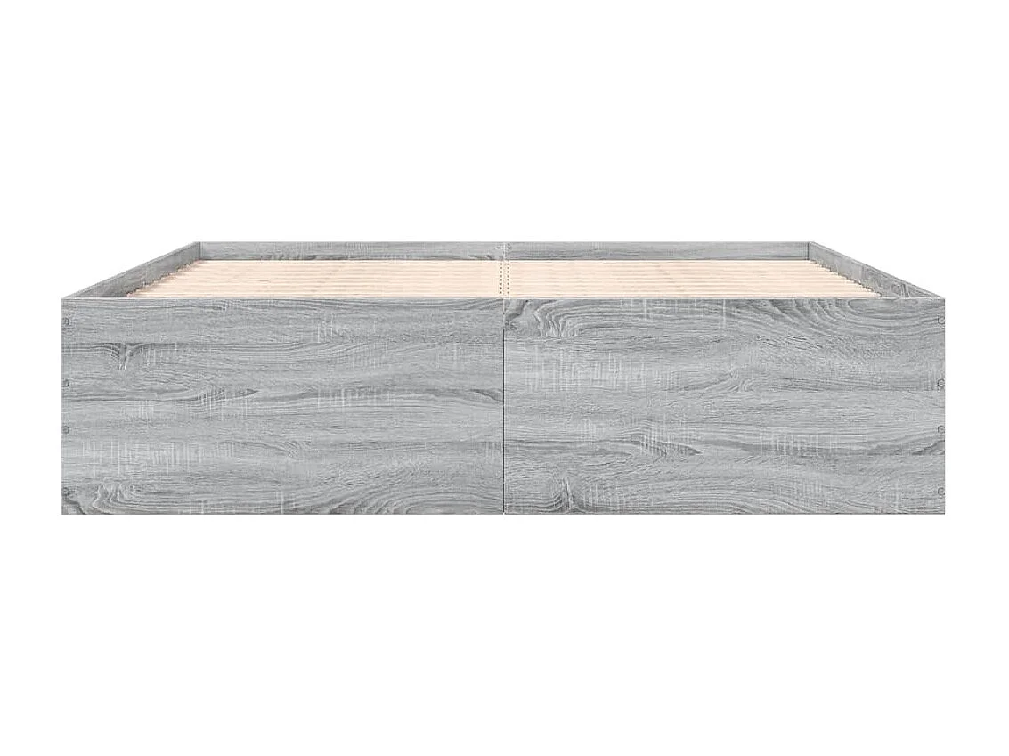Cadre de lit sonoma gris 200x200 cm bois d'ingénierie