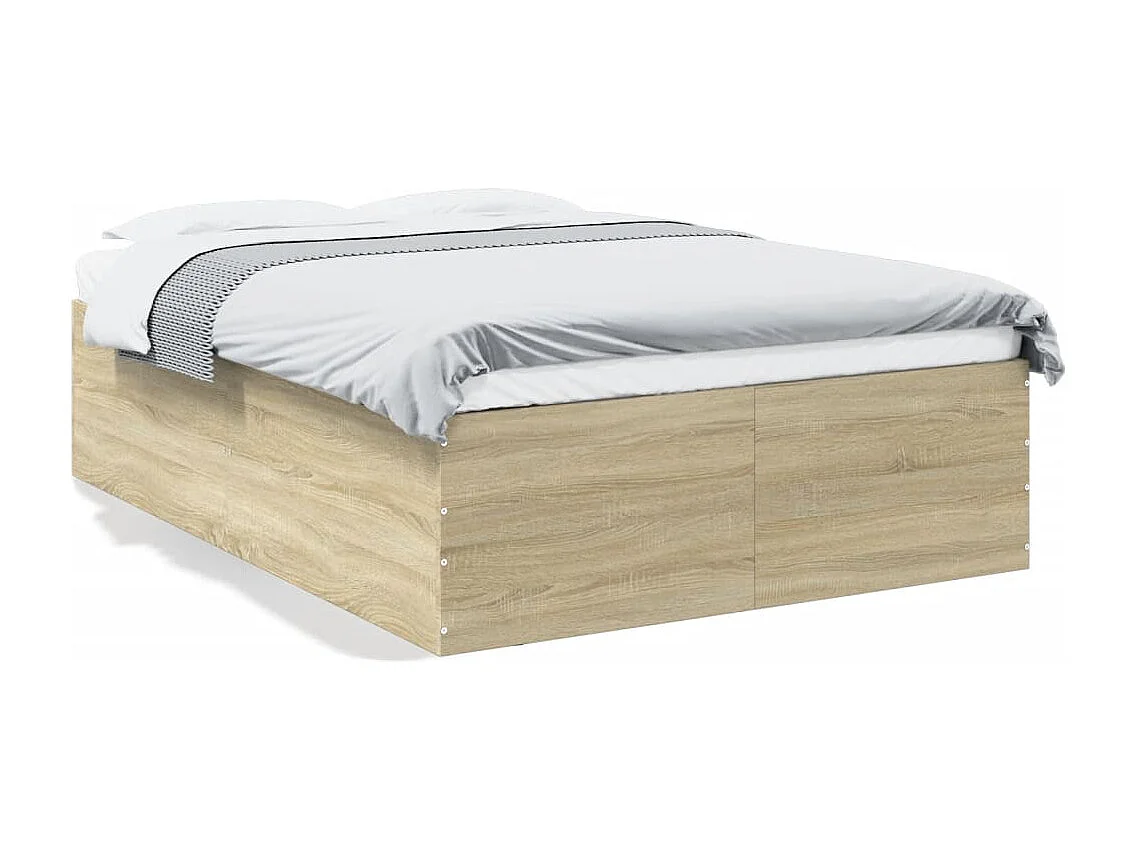 Estructura de cama madera de ingeniería roble Sonoma 120x200 cm