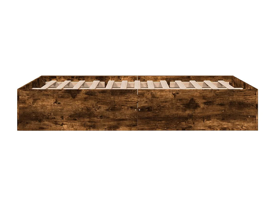 Estrutura cama 120x190 cm derivados de madeira carvalho fumado