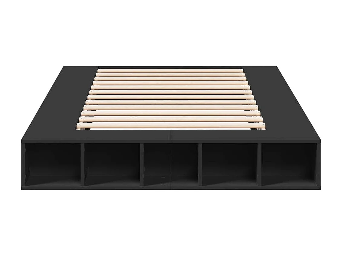 Estructura de cama madera de ingeniería negra 120x200 cm