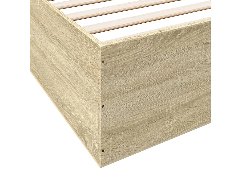 Estructura de cama madera de ingeniería roble Sonoma 200x200 cm