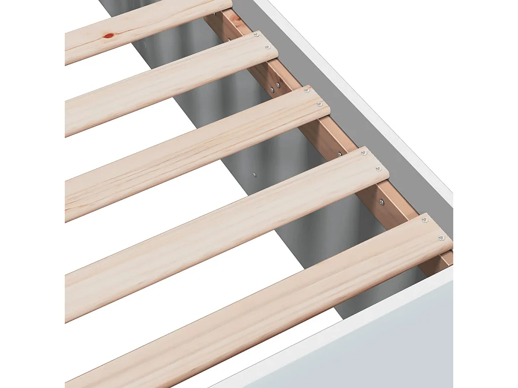 Estrutura de cama 90x200 cm derivados de madeira branco