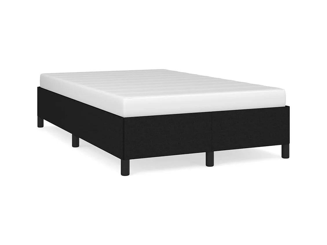 Cadre de lit noir 120x190 cm tissu