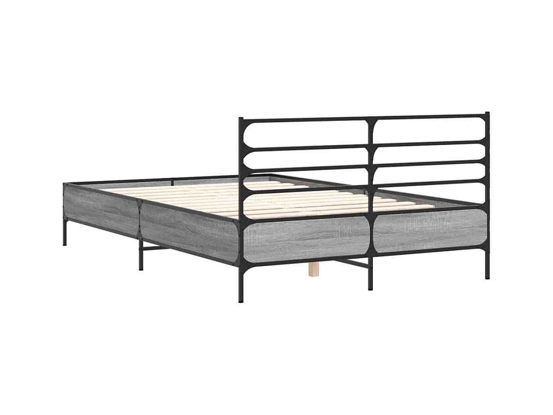 Estrutura de cama 120x190 cm derivados madeira/metal